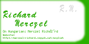 richard merczel business card